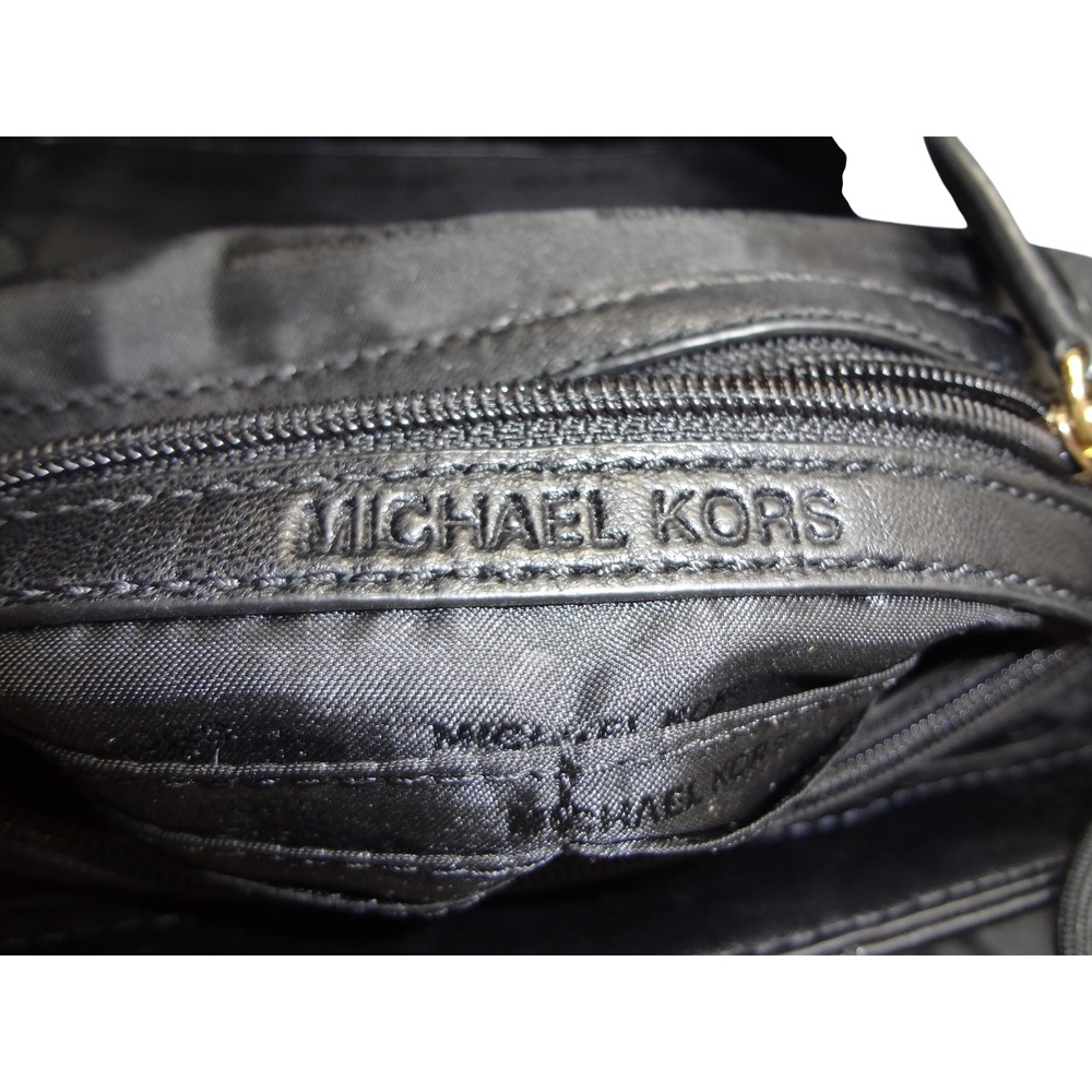 Michael‎ Kors Sloan Black Quilted Lamb Leather Shoulder Bag Crossbody Gold Chain - Picture 12 of 12